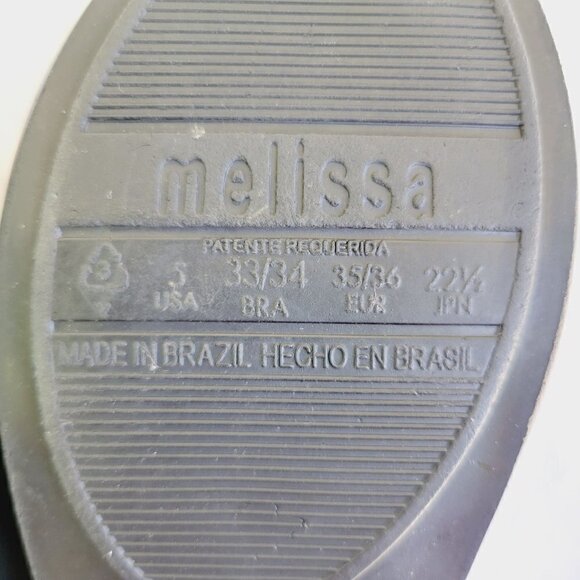 Melissa Women's Black Peep Toe Ultragirl Sweet Bow Flats - size 5 - Picture 10 of 10